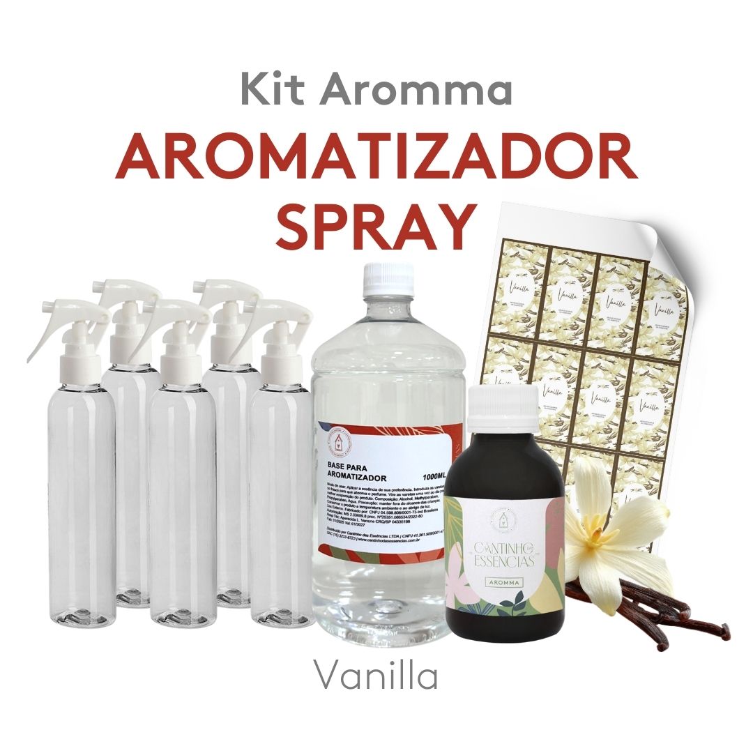 Kit Aromatizador Spray Linha Aromma Vanila