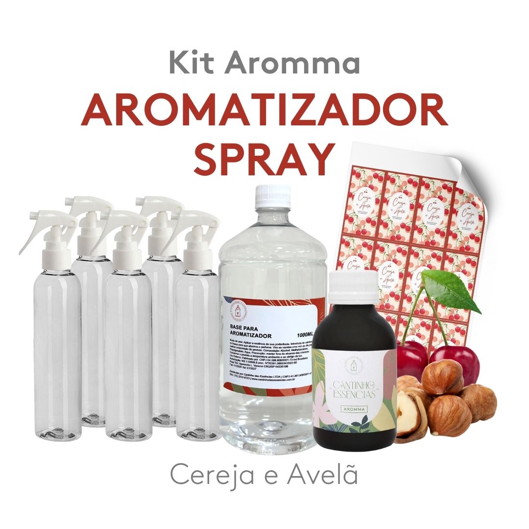 Kit Aromatizador Spray Linha Aromma Cereja E Avelã