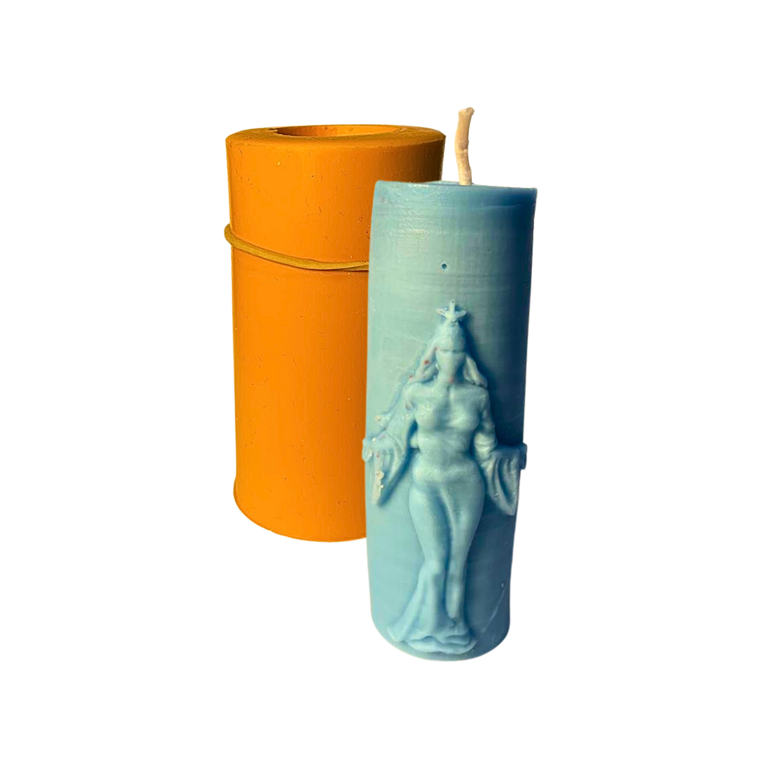 Molde De Silicone Mini Vela Orixá Iemanjá