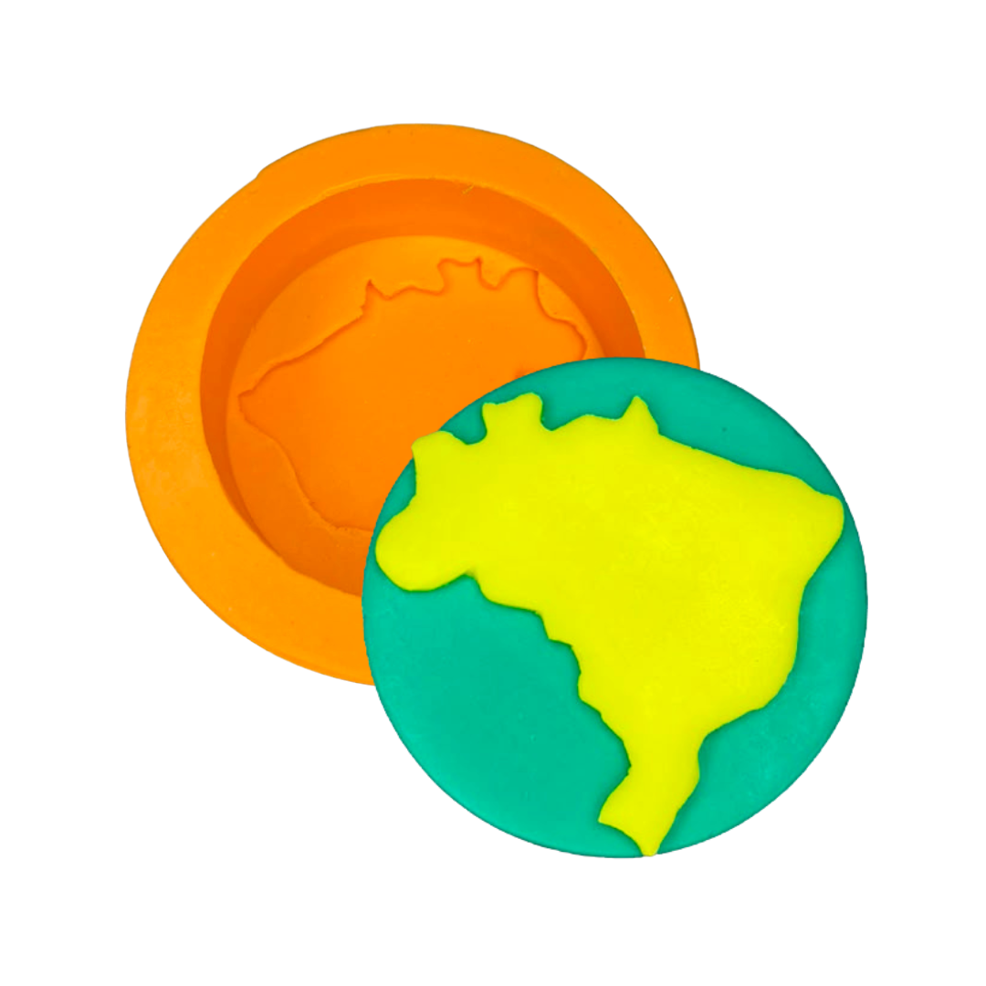 Molde Para Sabonete Mapa Do Brasil Redondo
