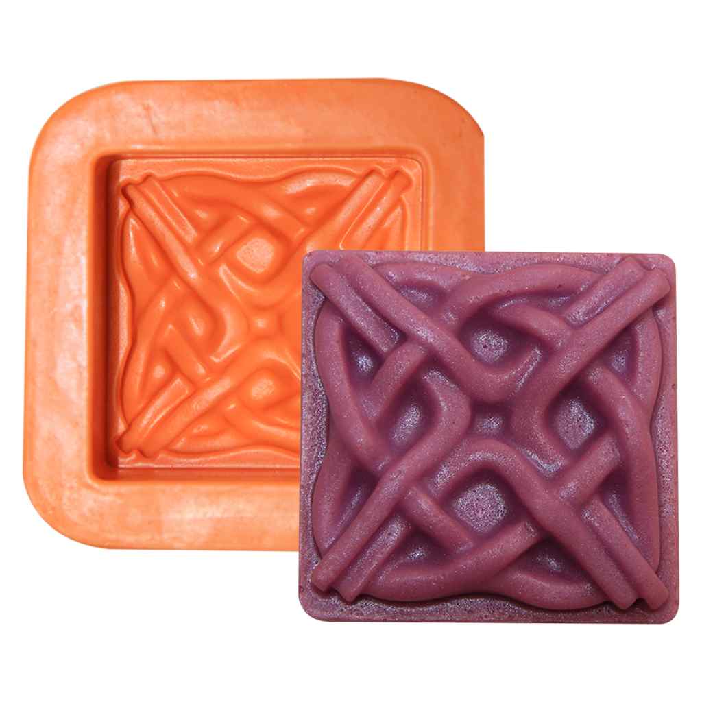 Molde de Silicone Quadrado Trançado