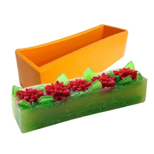 Molde De Silicone Sabonete De Corte Retangular G