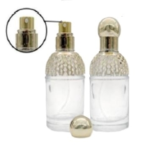 Vidro Grécia 40ml Com Válvula Ouro