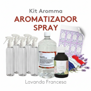 Kit Aromatizador Spray Linha Aromma Lavanda Francesa