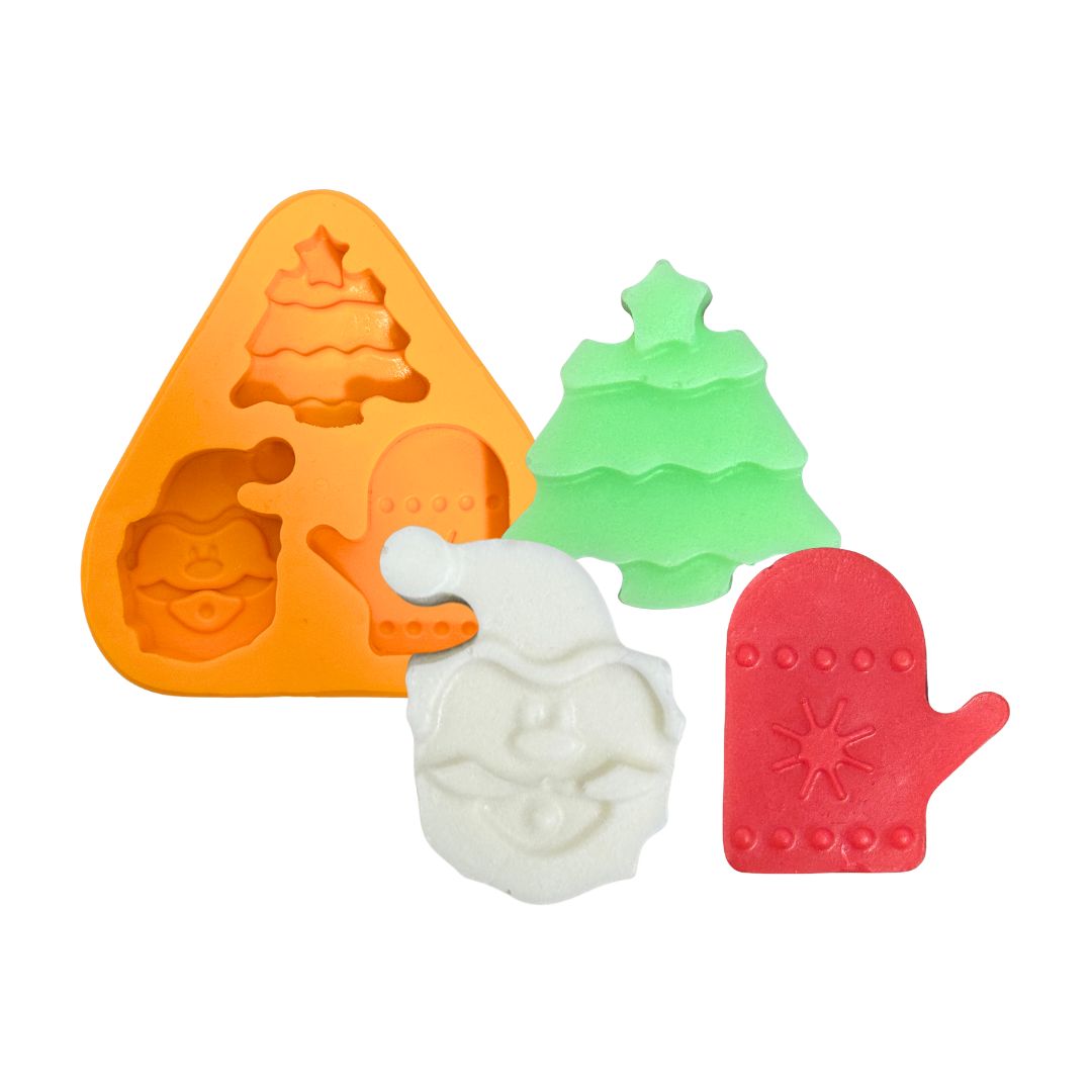 Molde De Silicone Biscoitos De Natal 03 Cavidades