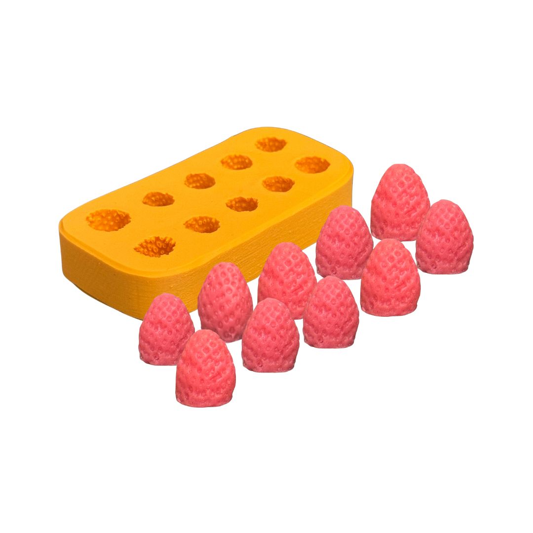 Molde De Silicone Morango Mini 10 Cavidades